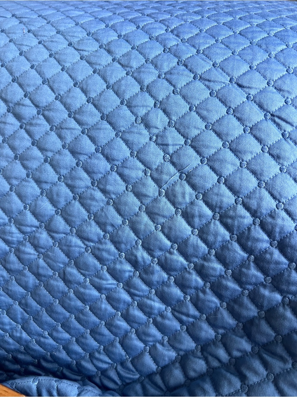 Charter Club Quilted Coverlet in Medium Blue quilt King size - Picture 4 of 8